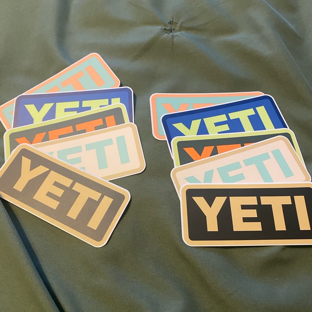 Yeti Multicolor Logo Sticker Collection